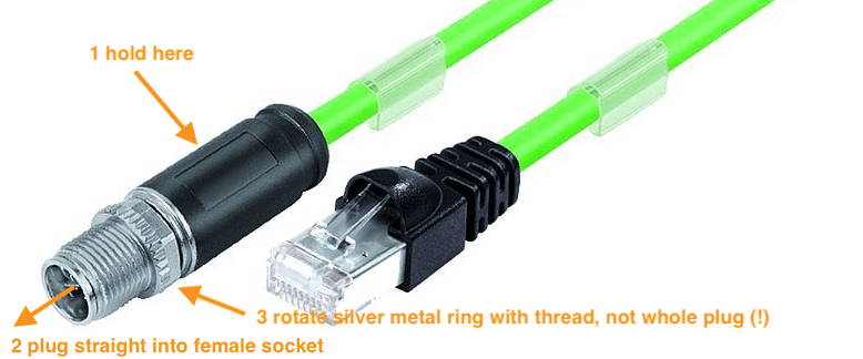 M12 plug installation