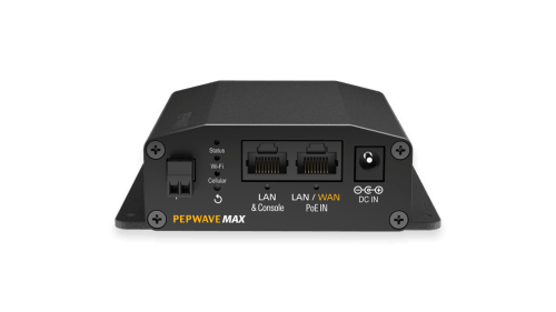 Picture of a data center rack with Peplink Balance device